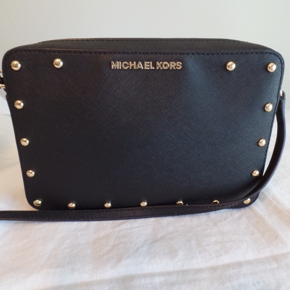 Michael Kors Black Studded Crossbody Bag